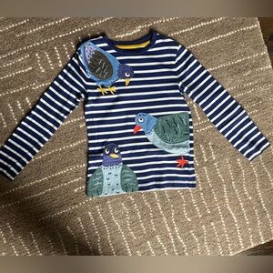 Boden Applique Pigeon Long Sleeve Tshirt Top